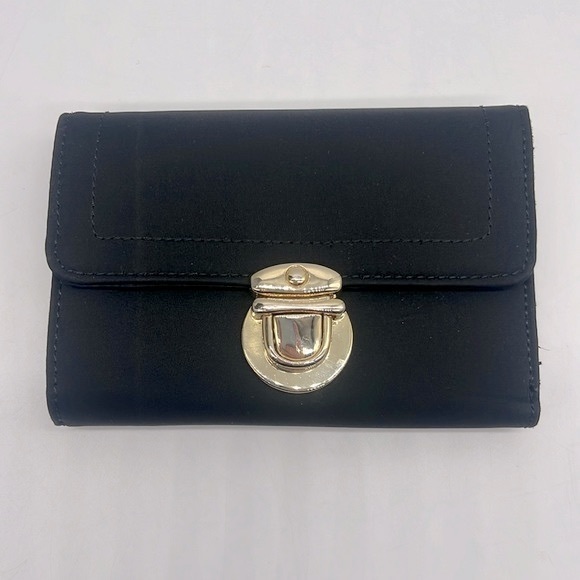 Nine West Handbags - Nine West Nylon Fabric Medium Trifold Wallet Black with Gold Toned Hardware